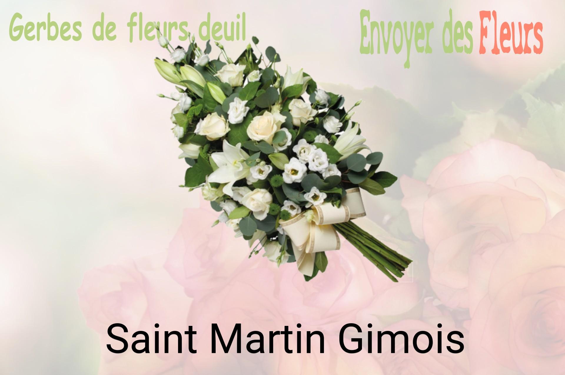 Gerbe de fleurs de deuil livrée à Saint-Martin-Gimois